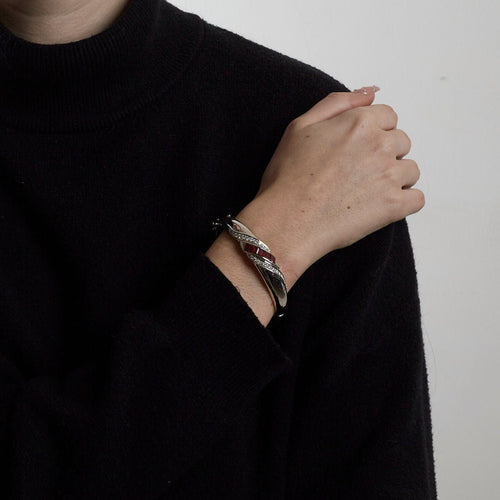 Bracelet Bracelet jonc diamant et rubis 58 Facettes 2918