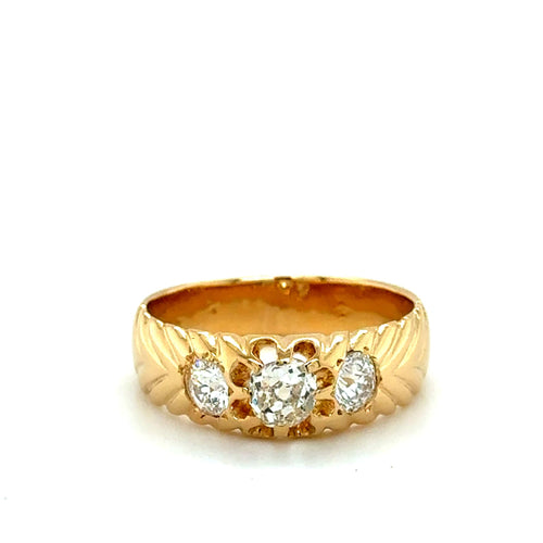 Bague Vintage Or jaune et Diamants - 1970 58 Facettes 1.0000378/3