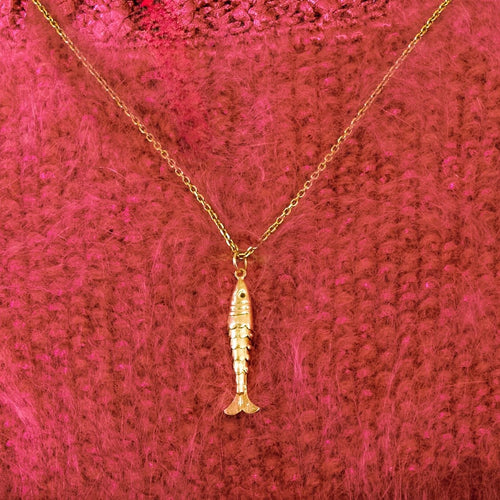 Pendentif poisson articulé or jaune
