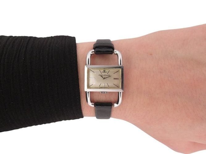 Montre vintage montre JAEGER-LECOULTRE hermes etrier 23 mm mecanique acier 58 Facettes 267919