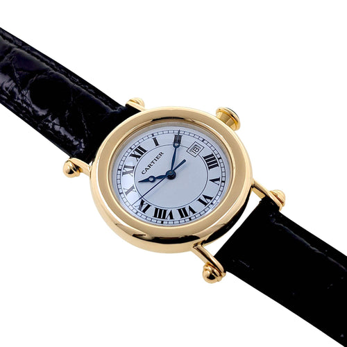Montre Cartier Diabolo Date Large Cartier LC 18k Gold 58 Facettes