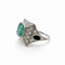 Bague 58 Bague en or blanc ornée d'émeraude et de diamants – Style Art déco vintage 58 Facettes 50378