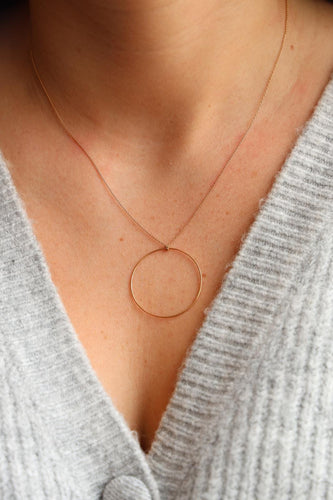 Collier Ginette NY Collier Circle on Chaine Or rose 58 Facettes 2322871CN