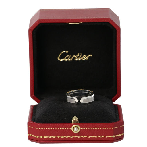 57 CARTIER ring - DOUCLE C WHITE GOLD RING 58 Facettes 3972