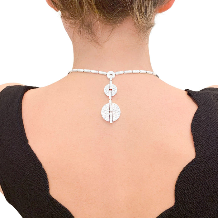 Collier Collier Haute Joaillerie Cartier "Himalia" or blanc, diamants. 58 Facettes 34325