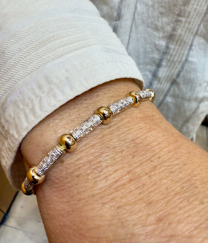 Bracelet Bracelet vintage en or jaune et diamants 58 Facettes