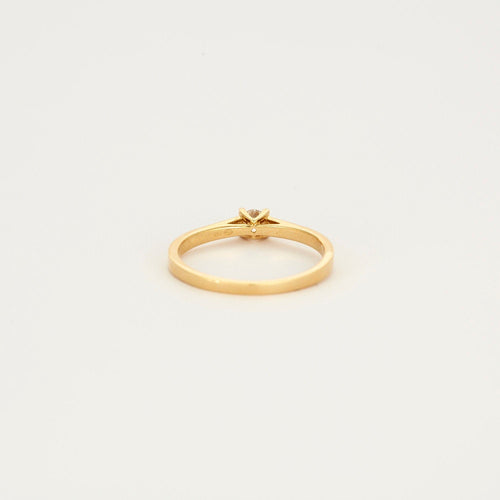 Bague 54 Solitaire or jaune serti d'un diamant 58 Facettes 3121253