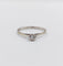 Bague 53.5 Bague solitaire vintage or blanc 14k diamant 0,12 carat 58 Facettes A06195