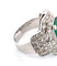 Bague 55 Bague en or blanc avec émeraude et diamants 58 Facettes