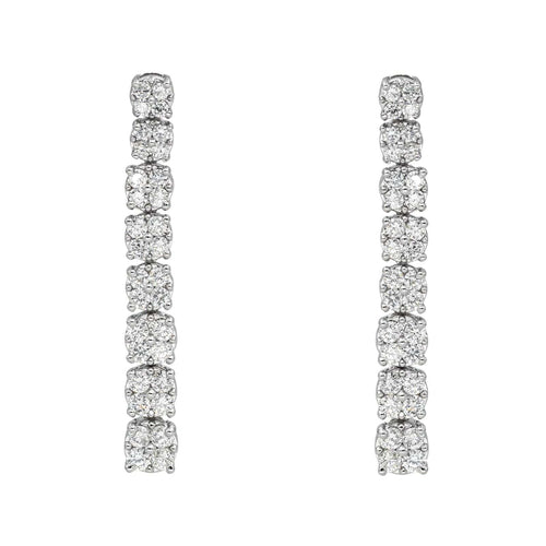 Boucles d'oreilles Boucles d'oreilles Pendantes Or blanc Diamant 58 Facettes 4437328RV