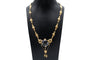 Collier Collier Biedermeier avec grenat, perles et émail en or 14k 58 Facettes 11724