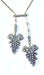 Boucles d'oreilles Parure collier négligé et boucles d’oreilles en or jaune et argent, diamants, Napoléon III 58 Facettes AB437