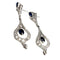 Boucles d'oreilles BOUCLES D'OREILLES EN PLATINE 950 KT AVEC DIAMANTS ET SAPHIRS 58 Facettes Q949A