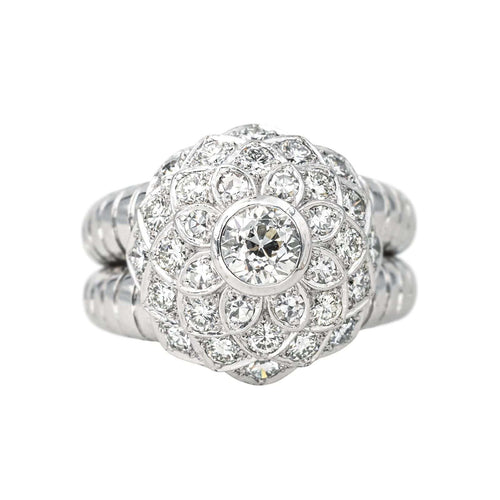 Bague 53 Bague Cocktail Or blanc Diamant 58 Facettes 4387256CN