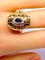 Bague Bague en or jaune 18 carats ,saphir cabochon et diamants 58 Facettes AB232