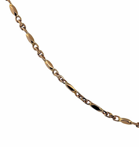 Collier Chaîne pour homme en or rose massif 18 carats 58 Facettes
