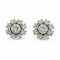 Boucles d'oreilles Boucles d'oreilles style rosette en or blanc et diamants 58 Facettes 50385