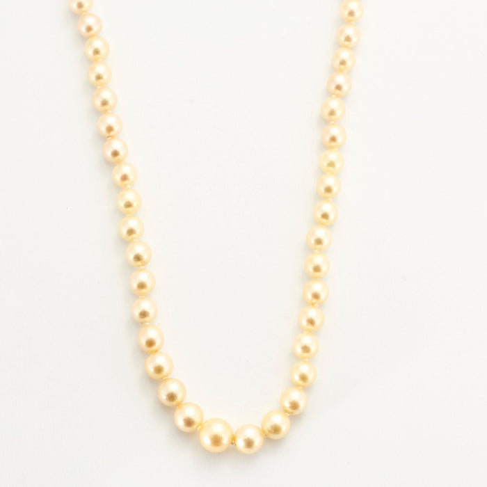 Collier or jaune perle de culture