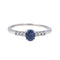 Bague 54 Bague Or blanc Saphir, Diamant 58 Facettes 4064649CN