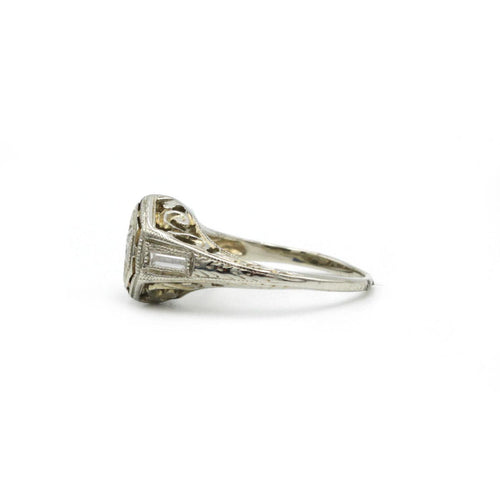 Bague 42.5 Bague - Or blanc et diamants 58 Facettes 1142