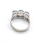 Bague 56 Bague en platine avec aigue-marine et diamants 58 Facettes