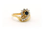Bague 54 Bague contemporaine or jaune, saphir, diamants (+-0.48ct) 58 Facettes B641