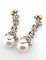 Boucles d'oreilles Boucles d'oreilles en platine avec perles et diamants 58 Facettes