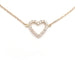 Bracelet Bracelet en or rose avec pendentif cœur et diamants 58 Facettes 13777