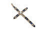 Pendentif Pendentif croix ancien en or 14k et platine, saphirs et diamants 58 Facettes 11771