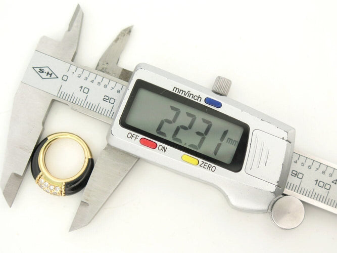 Bague 45 bague VAN CLEEF & ARPELS philippine t45 or jaune 18k onyx & diamants 0.5ct 58 Facettes 271397