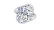 Bague 48 Bague Toi & Moi Vintage en Or Blanc et Diamants 58 Facettes
