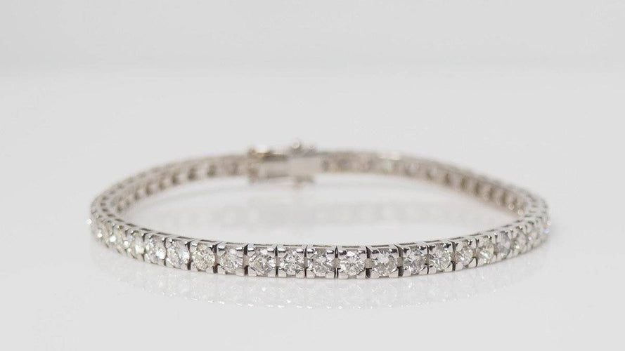 Bracelet Bracelet rivière en or blanc et diamants 6cts 58 Facettes F4890