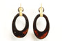 Boucles d'oreilles Antique tortoiseshell piqué gold earrings 58 Facettes 7646