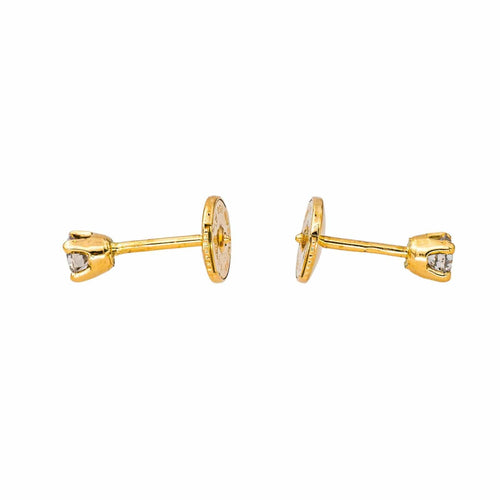 Boucles d'oreilles Boucles d'oreilles Puces Or jaune Diamant 58 Facettes 4608586CN