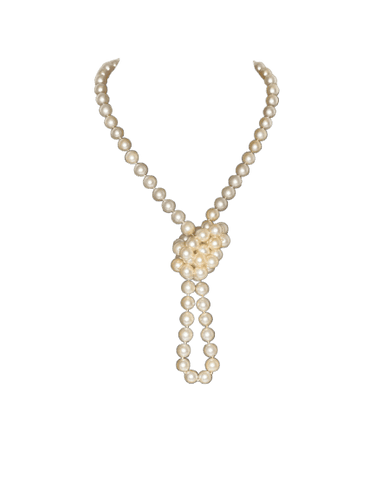 Collier 93 perles de culture en chute 74 cm 58 Facettes