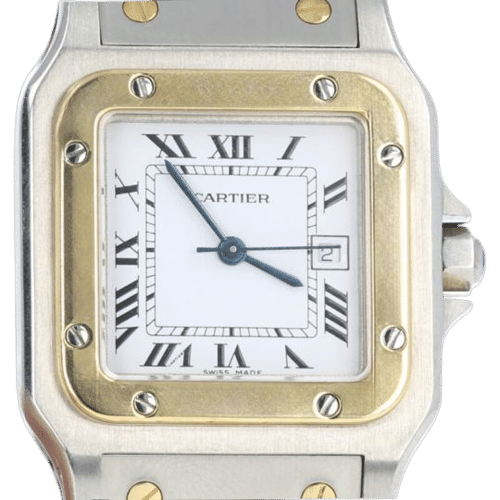 Montre Cartier Montre Santos Dame Or Jaune 18K Et Acier 58 Facettes MT45185