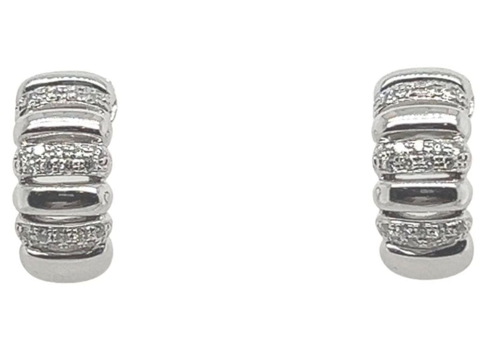 Boucles d'oreilles Boucles d'oreilles en or blanc avec diamants de 0,360 carat 58 Facettes