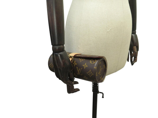 Montre marmotte LOUIS VUITTON etui 3 montres en toile monogram m47530  case 58 Facettes 272485