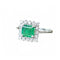 Bague 56 Bague émeraude diamants or blanc 58 Facettes
