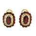 Boucles d'oreilles boucles d'oreilles rosace en or jaune avec grenats 58 Facettes E363590