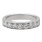 Bague 53 Bague Demi-alliance Or blanc Diamant 58 Facettes 578772RV