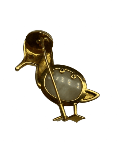 Broche Broche Cartier Vintage canard or 18K, calcédoine, agate et rubis 58 Facettes