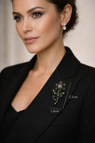 Pendientes Y Broche Español Diseño Floral 58 Facettes 50195