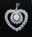 Pendentif Pendentif coeur or blanc diamants 58 Facettes AB438