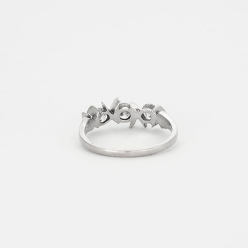 Bague 60 Bague trilogie or gris et diamants 58 Facettes GU46