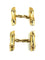 Boutons de manchette HERMES. Boutons de manchettes vintage or jaune 18K 58 Facettes