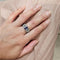 Bague Bague en platine 850, diamants et saphir bleu naturels - Taille EU51 58 Facettes CA-RI-LEAF-PLBSD