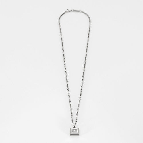 Collier CHOPARD - Collier Happy Diamonds or gris et diamant 58 Facettes GU13