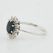 Ring 60 White Gold Ring - Daisy Style with Sapphire and Diamonds 58 Facettes REF 2151/12