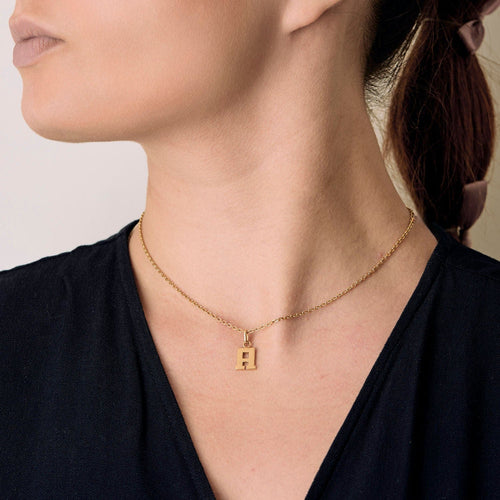 Pendentif Pendentif en or jaune en forme de lettre de A 58 Facettes CHOL08682